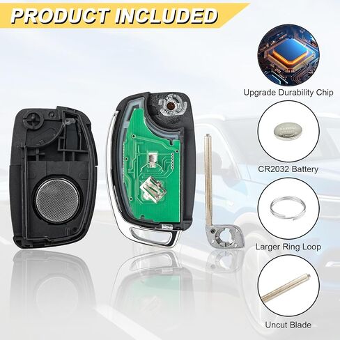 Vurkcy Key Fob Replacement for 2014-2017 Hyundai Sonata Car Keyless Entry Remote Control, TQ8-RKE-4F16, 4 Buttons in Kuwait