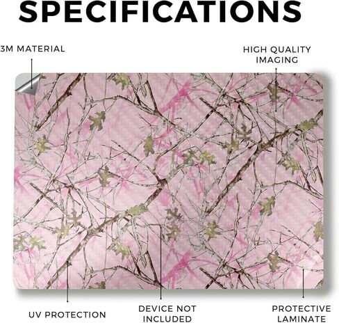 Carbon Fiber Laptop Skin Compatible with Surface Laptop 7 13.8" (2024) - Conceal Pink - Premium 3M Vinyl Protective Wrap Decal Cover - Easy to Apply | Crafted in The USA by MightySkins in Kuwait
