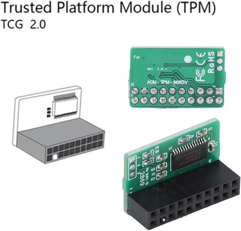 TPM 2.0 Encryption Security Module, Secure Encryption for BitLocker, 20 Pins LPC Interface, Compatible with SuperMicro AOM TPM 9665H TCG 2.0 in Kuwait