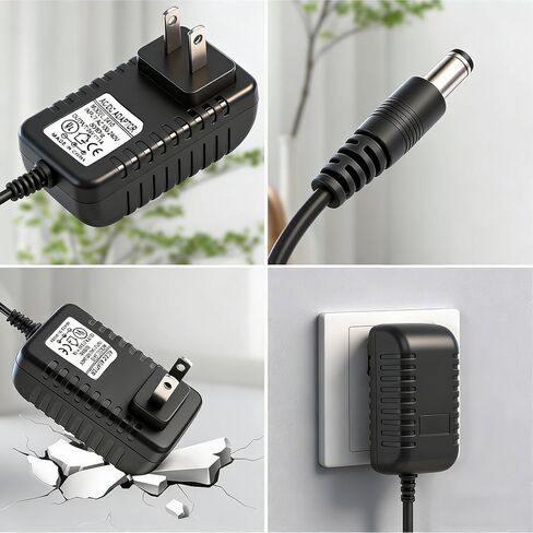 مصدر طاقة 24 فولت 1 أمبير، محول تيار متردد إلى تيار مستمر قابس 5.5 مم × 2.1 مم مع 8 أطراف موصل قابلة للتبديل لأضواء شريط LED، وكاميرا CCTV، وسلك طاقة 6.6 قدم in Kuwait