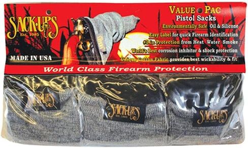 Sacks-Up Model 207 جوارب قماشية قطنية آمنة للعناية بالمسدس - جورب مسدس آمن مقاوم للرطوبة - جورب مسدس 13.5 بوصة 5 عبوات in Kuwait