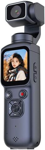 Tangxi 4K Pockets Vlogging Camera with WiFi, Handheld Video Camcorder with Audio & Video Recording, 330 Rotating Lens, Loop Recording, 1.72inch Touchscreen in Kuwait