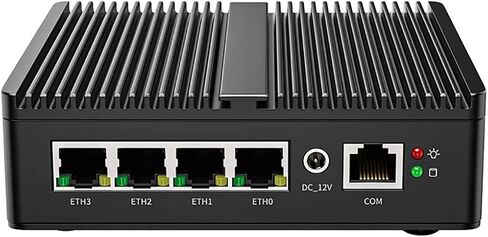 KINGDEL كمبيوتر صغير بدون مروحة رباعي النواة Celeron N5105 يصل إلى 2.9 جيجا هرتز 8 جيجا بايت DDR4 RAM 128 جيجا بايت SSD UHD الرسومات دعم 4K 4xUSB HD/DP 4xGigabit LAN جدار الحماية in Kuwait