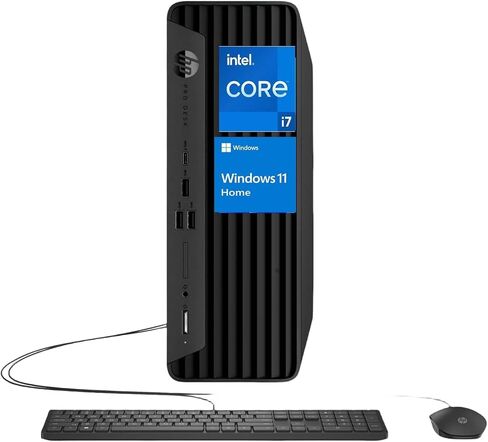 HP New ProDesk 400 G9 Small Form Factor Desktop, Intel i7-12700K Processor (Beats i5-13500), 64GB RAM, 2TB SSD, Wi-Fi 6, HDMI, Type-C, DP, Support 4K, Wired Keyboard and Mouse, Windows 11 Home in Kuwait