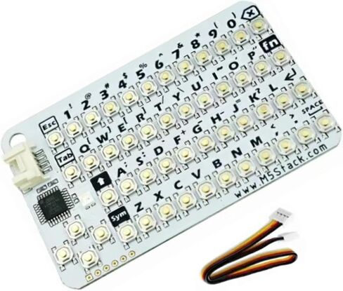 HTLNUZD M5Stack CardKB V1.1 Mini 50-Key QWERTY Keyboard Unit | ATMega8A MCU, I2C, RGB LED, Programmable for UIFlow in Kuwait
