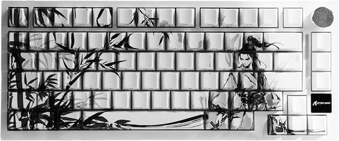 ATTACK SHARK X820ULTRA Wireless Gaming Mechanical Keyboard with TFT Smart Display&Knob,Side Printed PBT,Gasket Mounted 75% TKL Keyboard,BT5.0/2.4GHz/USB-C,RGB Black Warrior in Kuwait