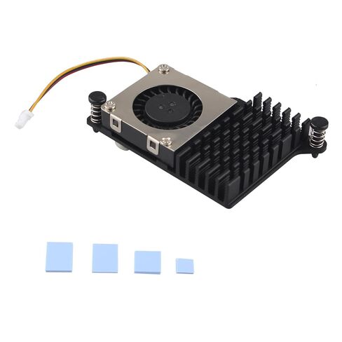 ZDE ZP536 Active Cooler for Raspberry Pi 5 Aluminum Heatsink Temperature Controlled Blower PWM Cooling Fan with Thermal Pads for Raspberry Pi 5 2GB 4GB 8GB 16GB in Saudi Arabia