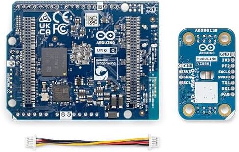 Arduino UNO Q 4GB + Modulino Vibro — Plug‑and‑Play Vibration Feedback Module Bundle for AI, IoT, Robotics & Prototyping | Linux + Arduino | No‑Solder Modular Expansion in Kuwait