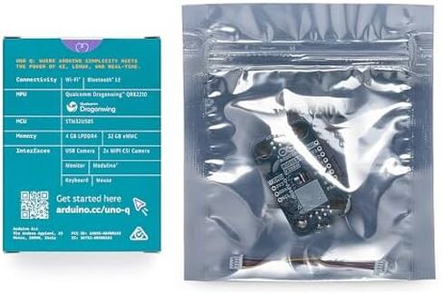 Arduino UNO Q 4GB + Modulino Vibro — Plug‑and‑Play Vibration Feedback Module Bundle for AI, IoT, Robotics & Prototyping | Linux + Arduino | No‑Solder Modular Expansion in Kuwait