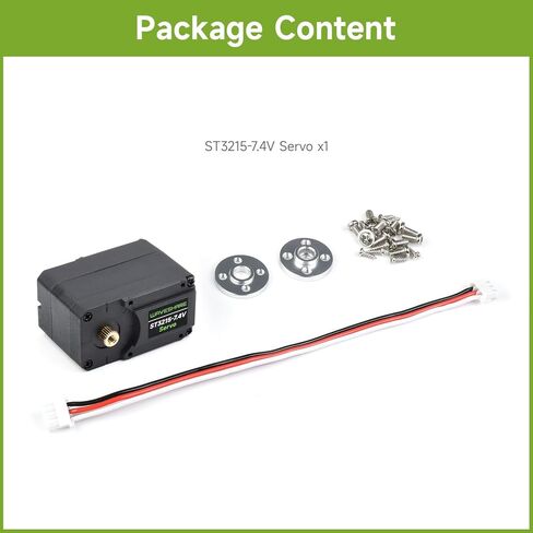 Waveshare ST3215 Series Serial Bus Servo, High Precision and Torque, with Programmable 360 Degrees Magnetic Encoder, Two-Way Feedback, Servo/Motor Mode Switchable, 19.5kg.cm@7.4V Torque in Kuwait