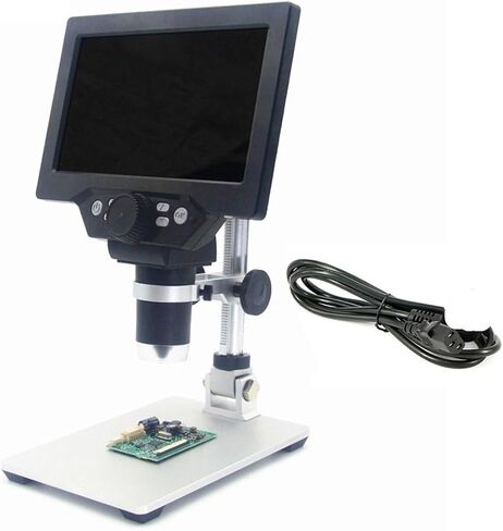 Microscope Kit 1200X Microscope Electronic Video Microscope 7inch LCD 12MP Phone Repair Magnifier Microscope Slides in Kuwait