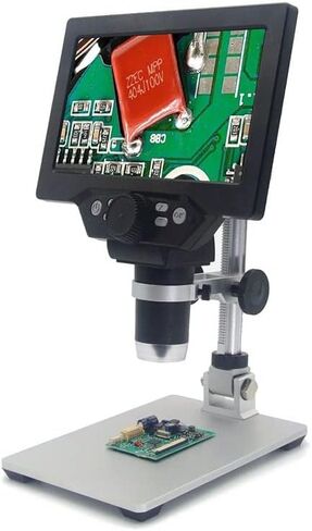 Microscope Kit 1200X Microscope Electronic Video Microscope 7inch LCD 12MP Phone Repair Magnifier Microscope Slides in Kuwait
