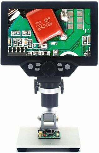 Microscope Kit 1200X Microscope Electronic Video Microscope 7inch LCD 12MP Phone Repair Magnifier Microscope Slides in Kuwait