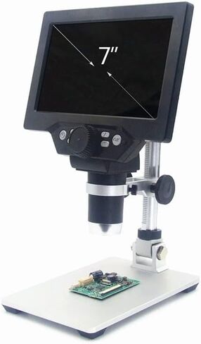 Microscope Kit 1200X Microscope Electronic Video Microscope 7inch LCD 12MP Phone Repair Magnifier Microscope Slides in Kuwait