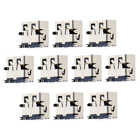PCB USB موصل USB-AF أنثى جاك 4 دبوس قصير الجسم 11 مللي متر 4 أقدام غرق لوحة 1.9 مللي متر لا حافة 10 قطعة ، WuJuntool in Kuwait