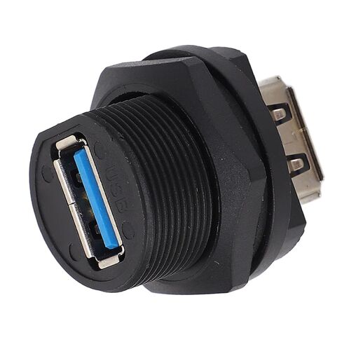 جاروسا USB 3.0 موصل أنثى مزدوج، محول مياه ملولب، نقل سريع للبيانات 5 جيجابت في الثانية للاستخدام الصناعي، سهل التركيب، متوافق مع USB 2.0 in Kuwait