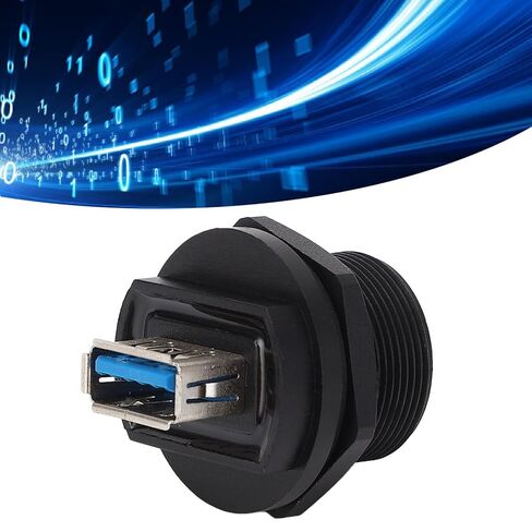 جاروسا USB 3.0 موصل أنثى مزدوج، محول مياه ملولب، نقل سريع للبيانات 5 جيجابت في الثانية للاستخدام الصناعي، سهل التركيب، متوافق مع USB 2.0 in Kuwait