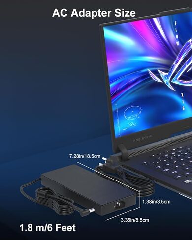 شاحن كمبيوتر محمول تيار متردد 240 واط متوافق مع ASUS ROG Strix G17 G16 G15 Scar 15 TUF Gaming A17 A15 F17 F16 F15 GU603 GU604 GA401 GA402 GA503 G513 G533 G614 سلك إمداد الطاقة in Kuwait