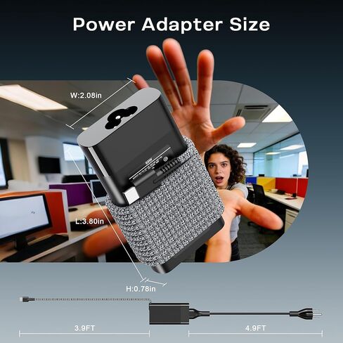 شاحن WZXHU متوافق مع كمبيوتر محمول HP 65W 45W USB C، Envy x360/Elitebook x360/Spectre x360/OmniBook/Elite x2/Pavilion/Zbook/ProBook Type C محول تيار متردد لسلك الطاقة in Kuwait