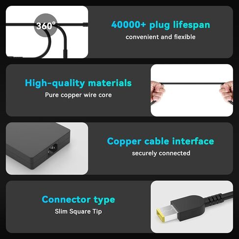 245W 300W Laptop Charger Compatible with Lenovo Legion Pro/Slim 5 7 5P C7 S7 5i 7i 9i Gen 10 9 15IAX10 15IRX10 15AKP10 16IAX10H 16ARX8H 16IRX8 16IRX9 16ITHg6 Gaming Power Supply Cord in Kuwait
