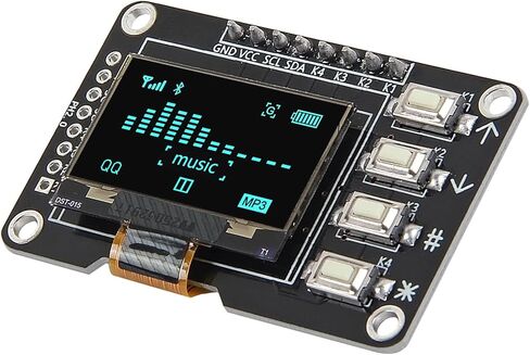 2pcs 0.96 inch OLED IIC 12864 OLED Display with 4x4 Key I2C SSD1315 LCD Screen Board for Arduino(Blue) in Kuwait