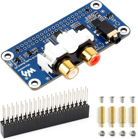Waveshare PCM5122 Hi-Fi I2S DAC Audio Board for Raspberry Pi, Compatible with 40-Pin GPIO Header, Stereo Encoding/Decoding, Supports Audio Playback in Kuwait