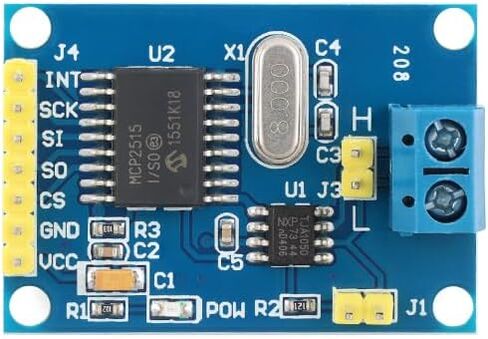 5 قطعة وحدة حافلة MCP2515 CAN مع بروتوكول SPI لجهاز الاستقبال TJA1050 متوافق مع 51 وحدة تحكم صغيرة in Kuwait