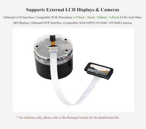 ESP32-S3 AI Smart Speaker Development Board, Dual Microphones, Noise Reduction&Echo Cancellation, RGB Lighting, ESP32 Audio, Support Connect External Displays & Cameras, Support AI Speech Interaction in Kuwait