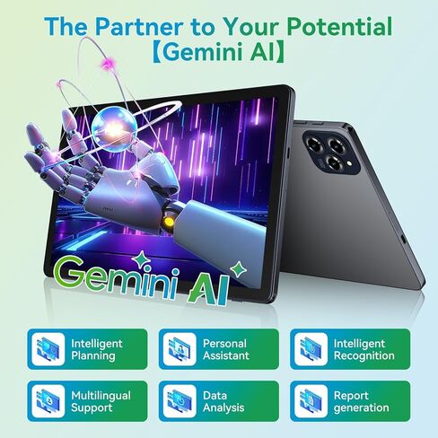 تابلت 2K 11 بوصة Android 16، ذاكرة وصول عشوائي 24 جيجابايت، ذاكرة تخزين داخلية 256 جيجابايت، توسيع 1 تيرابايت، شاشة FHD 1920 × 1200 معتمدة من TUV، بطارية 8000 مللي أمبير في الساعة مع ثماني النواة، كمبيوتر لوحي للألعاب مع فتحة لبطاقة Sim للبالغين والأطفال in Kuwait