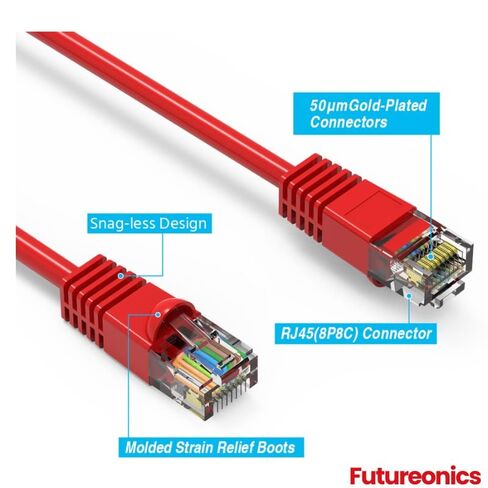 (حزمة واحدة كابل إيثرنت Cat 6 بطول 50 قدمًا أحمر UTP تمهيد 50 قدمًا كبل شبكة كمبيوتر وكابل الإنترنت وكابل Cat 6 in Kuwait