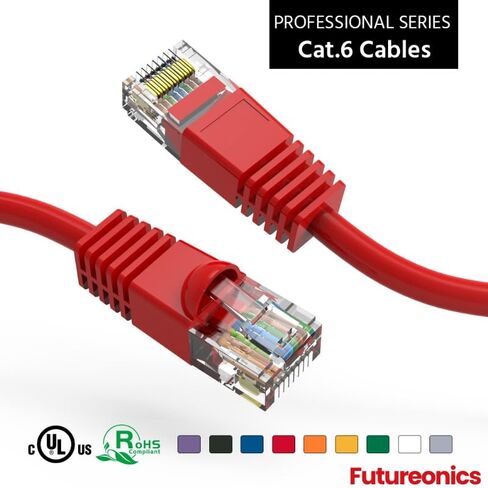(حزمة واحدة كابل إيثرنت Cat 6 بطول 50 قدمًا أحمر UTP تمهيد 50 قدمًا كبل شبكة كمبيوتر وكابل الإنترنت وكابل Cat 6 in Kuwait