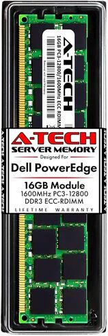 A-Tech 48GB (3x16GB) RAM for Dell PowerEdge C6105, C6145, C6220, C6220 II, C8220, C8220X Servers | DDR3 1600MHz ECC-RDIMM PC3-12800 2Rx4 1.5V 240-Pin ECC Registered DIMM Server Memory Upgrade Kit in Kuwait