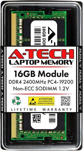 A-Tech 16GB RAM for Lenovo IdeaPad 320R-14ISK, 320S-15ABR, 330E-14IKB, 330E-15IKB, 330H-14IKB, 330H-15IKB, C340-14IWL, C340-15IWL, S340-14IML | DDR4 2400MHz PC4-19200 SODIMM Non-ECC Memory Upgrade in Kuwait