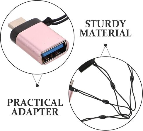 SEWACC 12pcs USB to Type-c OTG Adapter Set, Universal USB Connector Converters in Black, Silver, Gold, and Pink, Compatible with Smartphones and Tablets for Data Transfer and Peripheral in Kuwait