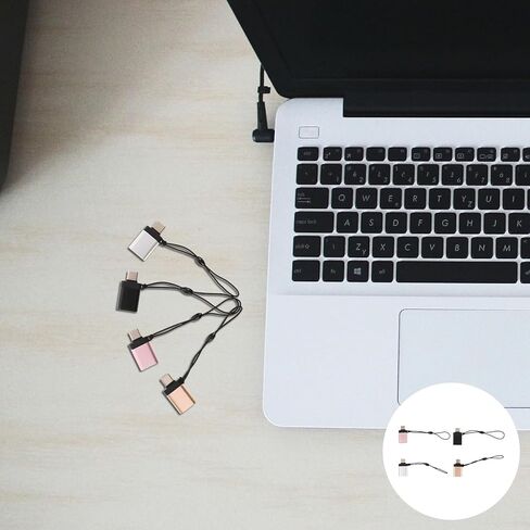SEWACC 12pcs USB to Type-c OTG Adapter Set, Universal USB Connector Converters in Black, Silver, Gold, and Pink, Compatible with Smartphones and Tablets for Data Transfer and Peripheral in Kuwait