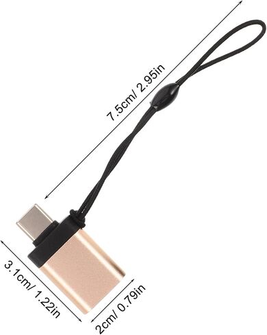 SEWACC 12pcs USB to Type-c OTG Adapter Set, Universal USB Connector Converters in Black, Silver, Gold, and Pink, Compatible with Smartphones and Tablets for Data Transfer and Peripheral in Kuwait
