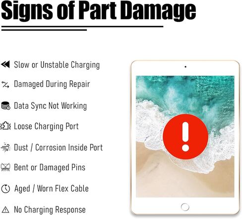 استبدال منفذ الشحن لجهاز iPad Air الجيل الخامس 10.9 بوصة كابل مرن لمنفذ الشاحن لجهاز iPad Air 2022 استبدال وحدة موصل قفص الاتهام متوافق مع: A2588 (إصدار Starlight WiFi) in Kuwait