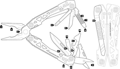 Gerber Blades 31-003345 Suspension NXT Multi-Tool Stainless Steel Handles Blister Pack in Kuwait