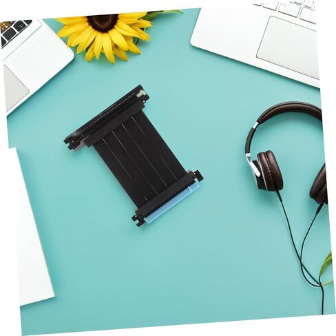 كابل محول Gatuida Pcie Riser، شريط مرن محمي EMI، وصلة Pcie ذكر إلى أنثى لتوافق اتصال بطاقة الرسومات المستقر، حامل وحدة معالجة الرسومات الجرافيكية العمودي in Kuwait