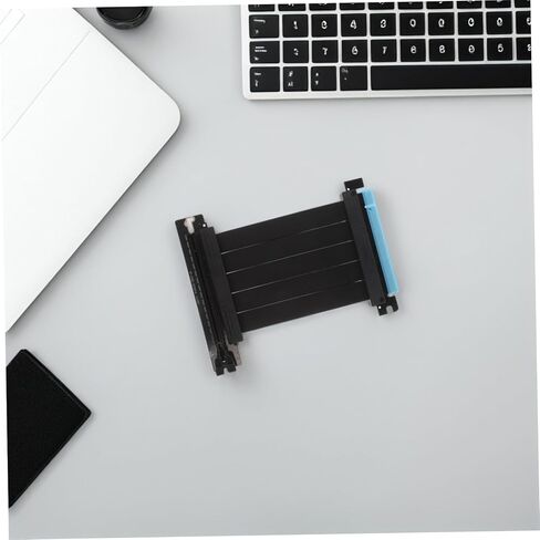 كابل محول Gatuida Pcie Riser، شريط مرن محمي EMI، وصلة Pcie ذكر إلى أنثى لتوافق اتصال بطاقة الرسومات المستقر، حامل وحدة معالجة الرسومات الجرافيكية العمودي in Kuwait