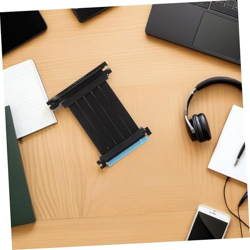كابل محول Gatuida Pcie Riser، شريط مرن محمي EMI، وصلة Pcie ذكر إلى أنثى لتوافق اتصال بطاقة الرسومات المستقر، حامل وحدة معالجة الرسومات الجرافيكية العمودي in Kuwait