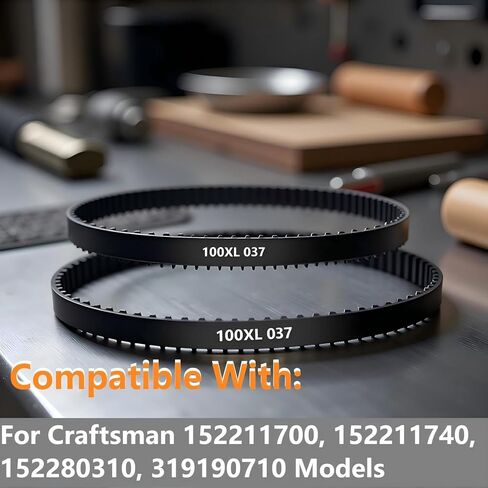 319190710 319.190710 Sharpener Drive Belts 100XL Fits Craftsman Tool Models 152211700 152211740 152280310 Replaces OR90109 80340-006 27102-00 1907109 80340006 2710200 100XL037(2Pack) in Kuwait