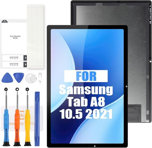 [Complete Kit] Screen Replacement for Samsung Galaxy Tab A8 10.5" (2020), Compatible with SM-X200, SM-X205, SM-X207 | LCD Display Touch Screen Digitizer Assembly with Professional Repair Tools in Kuwait