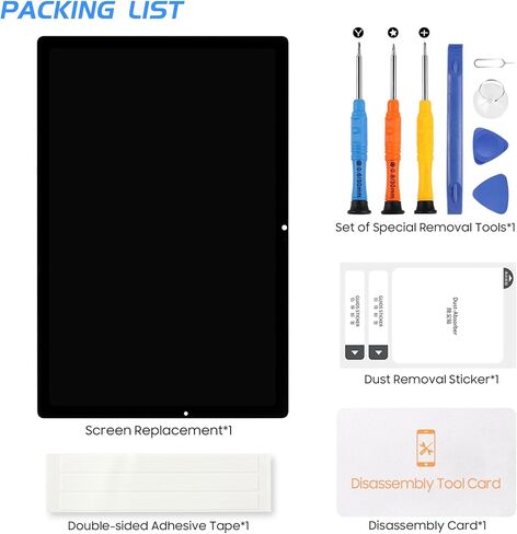 [Complete Kit] Screen Replacement for Samsung Galaxy Tab A8 10.5" (2020), Compatible with SM-X200, SM-X205, SM-X207 | LCD Display Touch Screen Digitizer Assembly with Professional Repair Tools in Kuwait
