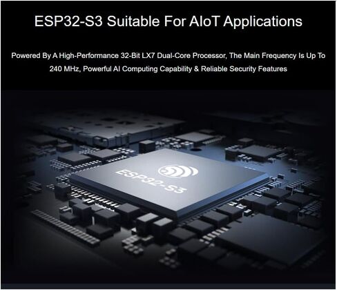 ESP32-S3 1.47inch Touch Display Development Board with pre-soldered Header,172×320 Resolution 262K Color RGB LED,Supports 2.4GHz Wi-Fi/BLE 5 in Kuwait