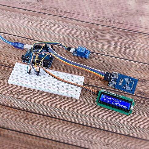 Hexonix RFID Kit RC522 13.56MHz RFID وحدة الاستشعار مع S50 بطاقة فارغة وحلقة مفاتيح - كاتب قارئ RFID بدون تلامس لمشاريع التحكم الدقيقة، وأمن DIY، والتحكم في الوصول - حزمة من 3 in Kuwait