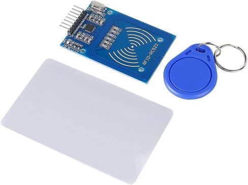 Hexonix RFID Kit RC522 13.56MHz RFID وحدة الاستشعار مع S50 بطاقة فارغة وحلقة مفاتيح - كاتب قارئ RFID بدون تلامس لمشاريع التحكم الدقيقة، وأمن DIY، والتحكم في الوصول - حزمة من 3 in Kuwait