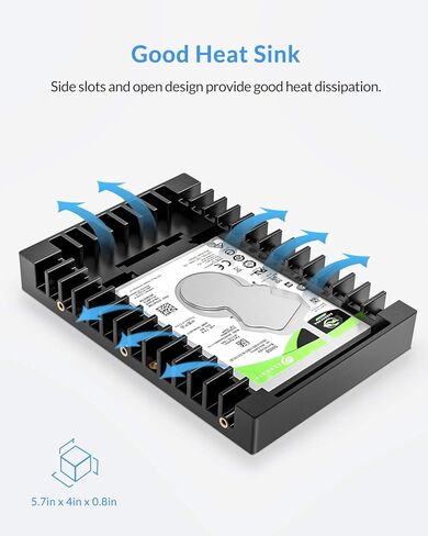 ORICO 2.5 بوصة حاوية القرص الصلب الخارجي + 2.5 SSD SATA إلى 3.5 محول القرص الصلب محرك داخلي خليج محول تصاعد قوس in Kuwait