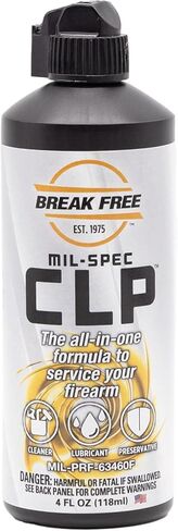 Big Bens Warehouse Break Free CLP Cleaner Lubricant and Preservative All in One Gun Cleaner, CLP-4, Squeeze Bottle, Synthetic Oil, 4 Ounces with Cloth in Kuwait