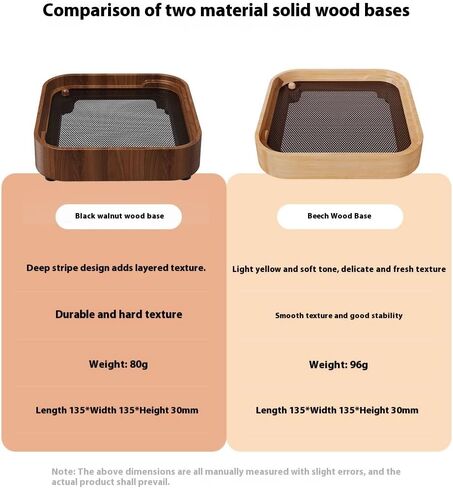 Solid Wood Desktop Stand for Mac mini M4 Pro/M4 Non-Slip Bracket Optimized Heat Dissipation Dust Filter Included Convenient Power-On Design (Walnut Wood) in Saudi Arabia